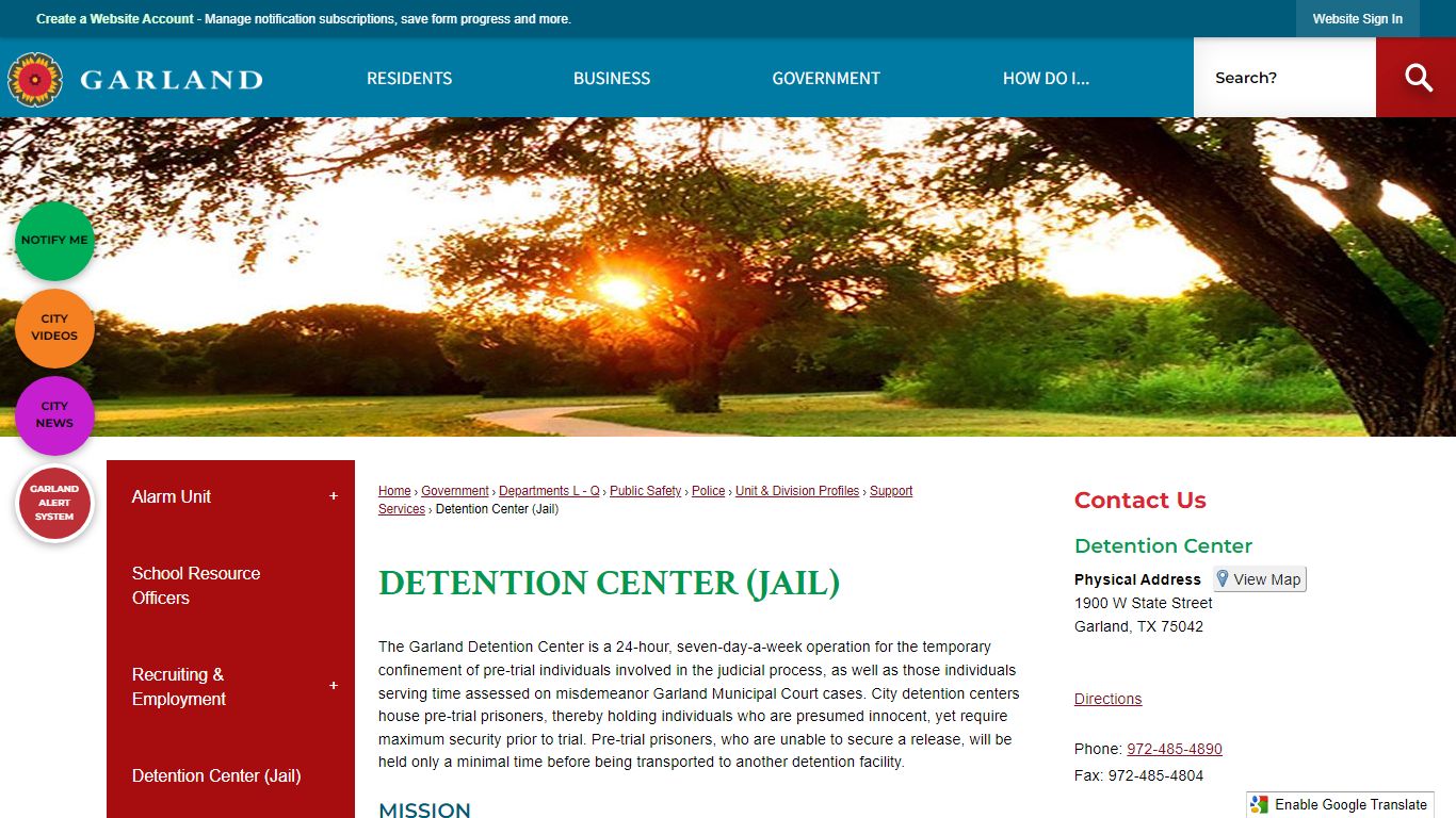 Detention Center (Jail) | Garland, TX